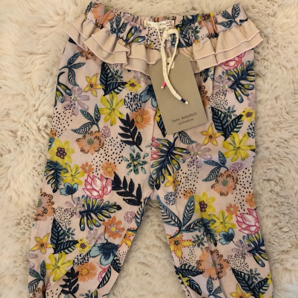 Zara floral pants leggings